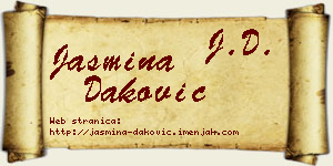 Jasmina Daković vizit kartica